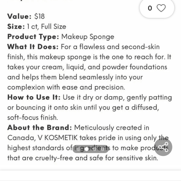 V Kosmetik Beauty Sponge in Black - Picture 2 of 4